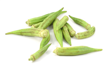 Fresh green okra