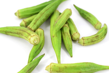 Fresh green okra