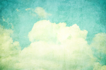 grunge retro sky and cloud abstract background
