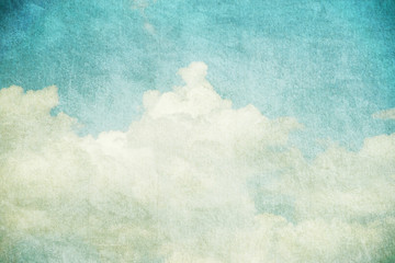 grunge retro sky and cloud abstract background