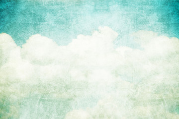 grunge retro sky and cloud abstract background