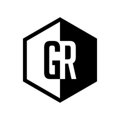 INITIAL hexsagonal HALF LOGO