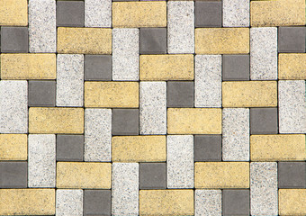 concrete pavers with the texture of the cube