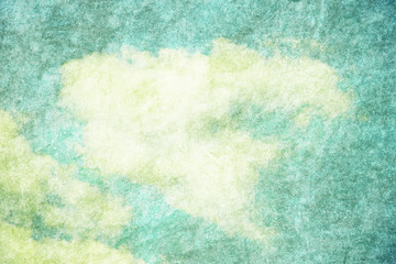 artistic fluffy cloud and sky with gradient color and grunge texture