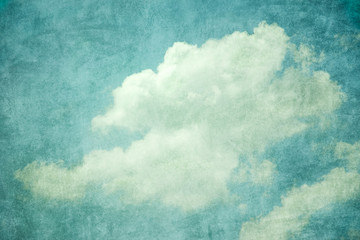 grunge retro sky and cloud abstract background