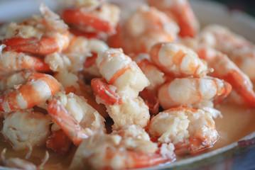 Fried shrimp in a Butter Sauce with Garlic pepper