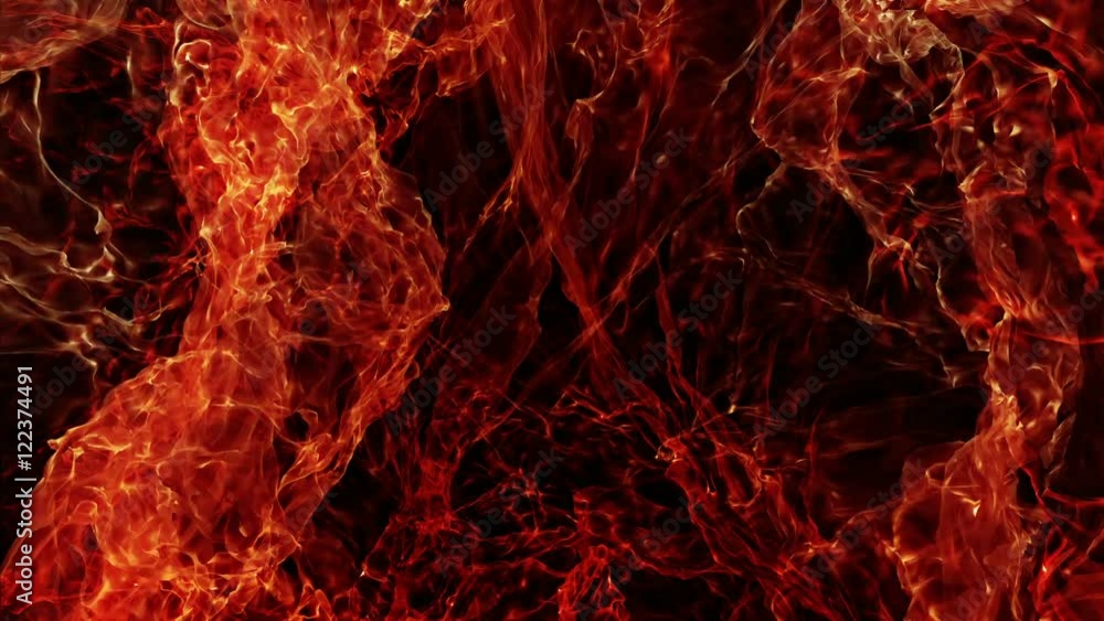 Wall mural a 20 second loop of full frame abstract fire in slow motion.