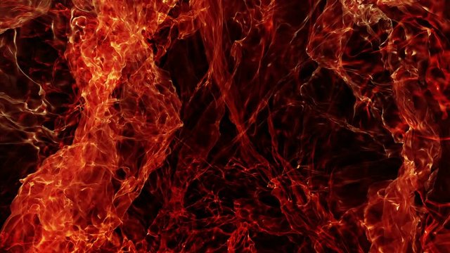 A 20 second loop of full frame abstract fire in slow motion.