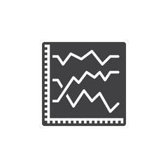 Business graph chart icon vector, solid sign, pictogram isolated on white, logo illustration