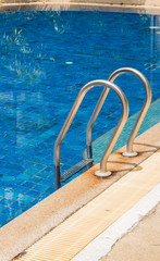 stairs of the pool in sport center