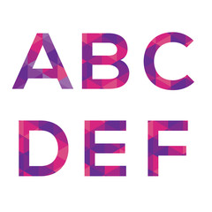 Modern Style Alphabets Set Vector Illustration