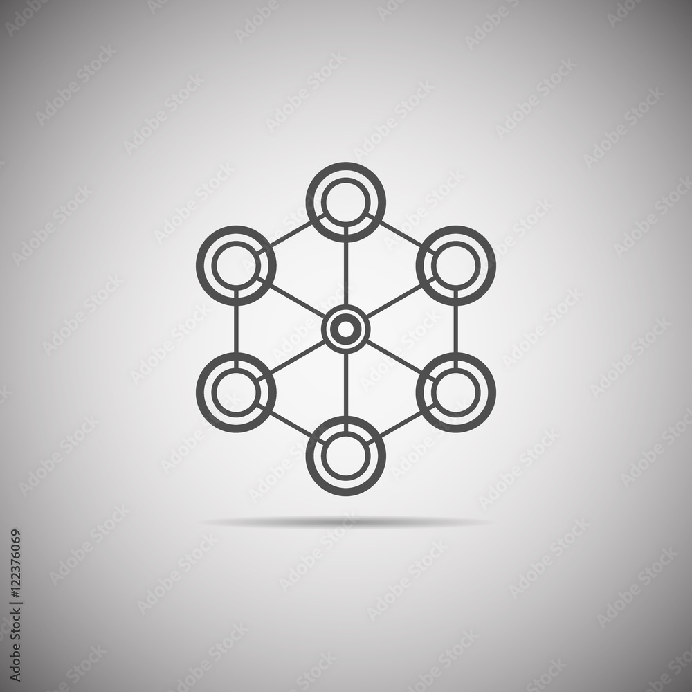 Poster abstract technology element. science.hexagon.