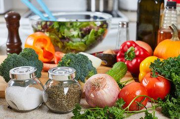 Vegetables in the kitchen.