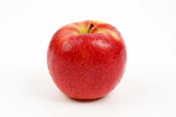 red apple on white background