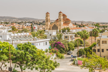  Вид на город Пафос, Кипр.