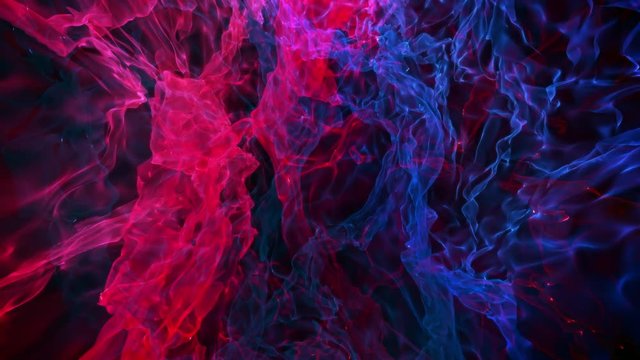 A 20 second loop of full frame multi colored abstract fire in slow motion.