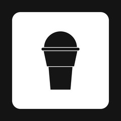 Ice cream cones icon in simple style isolated on white background. Sweets symbol