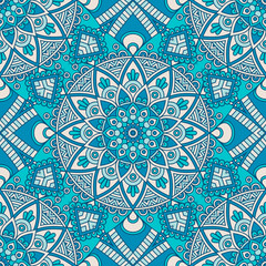 Floral pattern with blue flowers