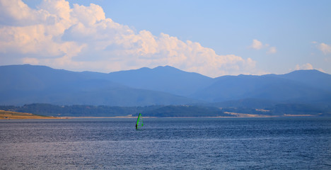 windsurf in bulgarian lake