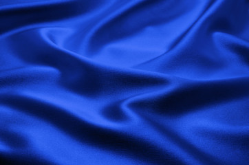 Smooth elegant blue silk can use as background
