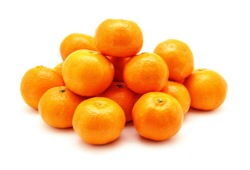 tangerine or mandarin fruit isolated on white background