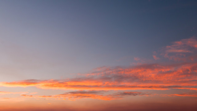 Beautiful sky and sunset .Image contain certain grain or noise and soft focus.