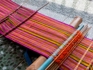 Machine woven silk Old-style thailand.