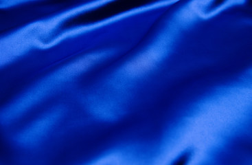 Smooth elegant blue silk can use as background