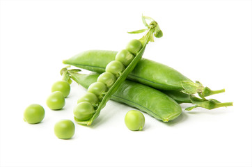 Peas isolated on white