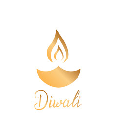 Diwali label. Hand drawn brush lettering for Diwali festival
