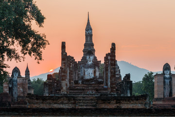 Obraz premium Sukhothai historical park, Sukhothai, Thailand.