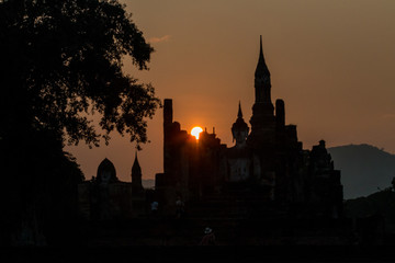 Naklejka premium Sukhothai historical park, Sukhothai, Thailand.