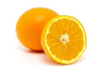 Orange fruit isolated on white background