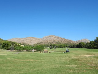 Campo de golf, golf course.