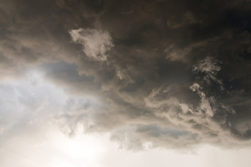 rain clouds in rainy season at Southeast Asia. Thailand.