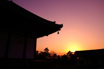 奈良の夕焼け