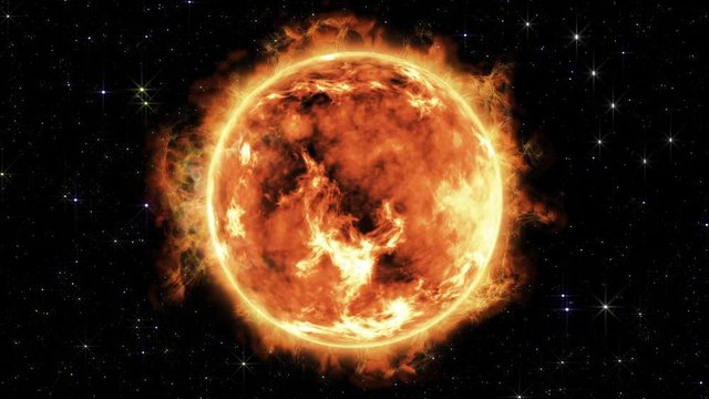 Sun surface and solar flares with stars