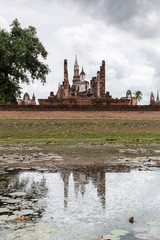 Obraz premium Sukhothai historical park, Sukhothai, Thailand.Image is soft focus.