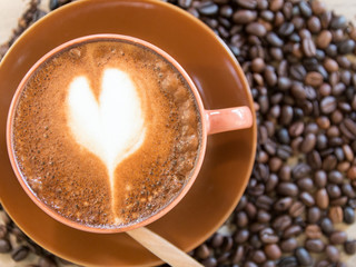 hot coffee in a relax and rest day.Image is soft focus.