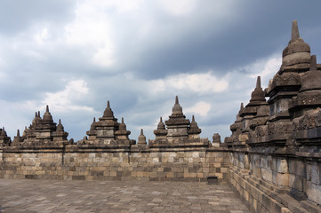 Fototapeta premium The 9th-century Mahayana Buddhist temple Borobudur, Magelang Regency, near Yogyakarta, Java Island, Indonesia .