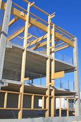 Construction de bâtiment bois béton