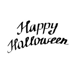 Happy Halloween lettering banner desig