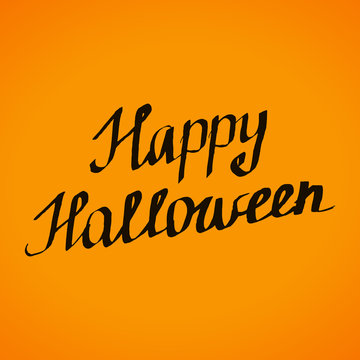Happy Halloween lettering banner desig