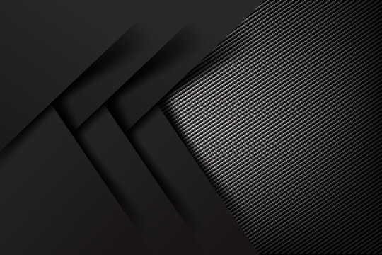 Abstract background dark and black carbon fiber vector illustrat