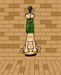 prisoner army cartoon illustration