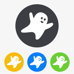 cono plano fantasma volando en circulo varios colores