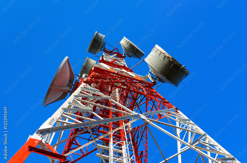 Wall mural telecommunication tower