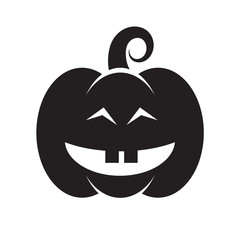 Halloween black pumpkin icon