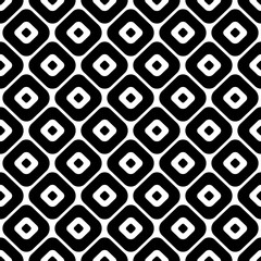 Seamless vector geometrical pattern. Endless black and white background with hand drawn rhombus. Graphic illustration. Template for cover, fabric, wrapping.