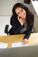 Attractive business woman on telephone call